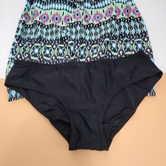 Chenghe Women's Bandeau Blouson Tankini Top High Waisted  Bottom two pieces - Picture 4 of 10